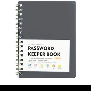 Gray Password Keeper Book
